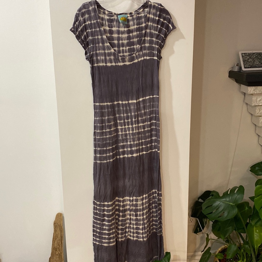 C&C CALIFORNIA tie dye maxi dress tee shirt weight S